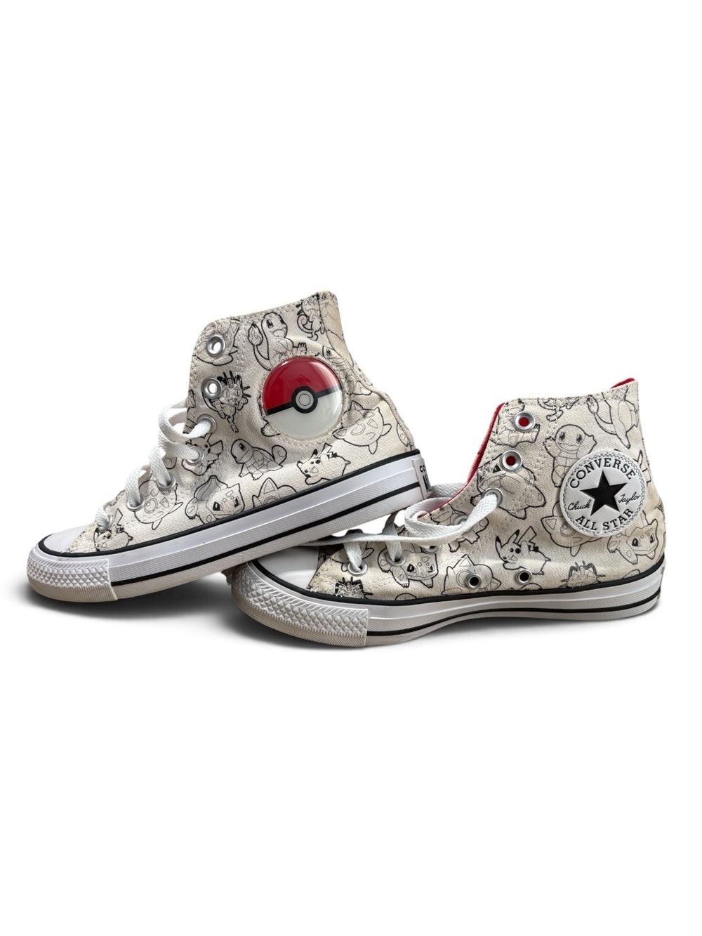 Converse Pokémon Sketch High-Top Sneakers with Poké Ball Badge